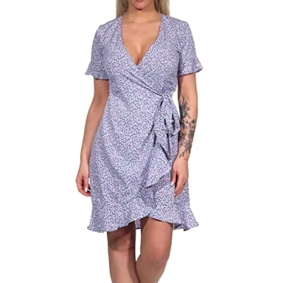 Image of ONLY Onlolivia WRAP Dress Day dress, Women&#039;s, Size: 14, Chinese violet