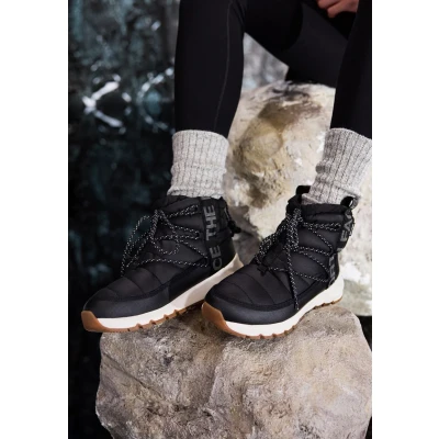 Image of The North Face W Thermoball Winter boots Black/gardenia White, Women&#039;s, Size: 9, white Rubber/textile