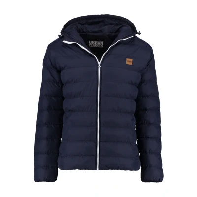 Image of Urban Classics Basic Bubble Jacket Winter jacket, Men&#039;s, Size: 3XL, Navy/white/navy