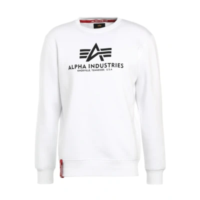 Image of Alpha Industries Basic Sweatshirt, Men&#039;s, Size: Small, Weiss