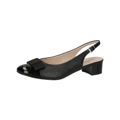 Image of CAPRICE Damen Slingpumps mit Schleife Elegant, Schwarz (Black Comb), 39 EU