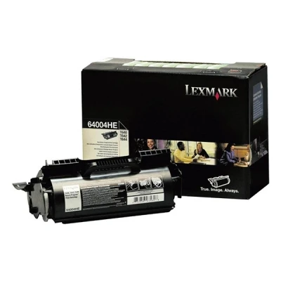 Image of Lexmark 0064004HE black laser toner cartridge T640 / T642 T644 T640N T642N T644N 64004HE