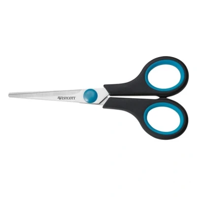 Image of Westcott 10 inch Easy Grip Soft Scissor Black/Blue