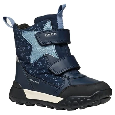 Image of Geox J TREKKYUP Girl B AB Snow Boot, Navy/LT Avio, 5 UK Child, Navy Lt Child