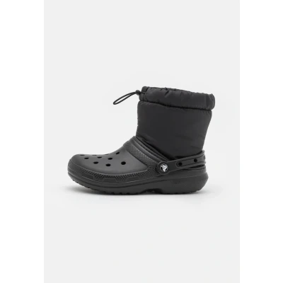Image of Crocs Classic Lined NEO PUFF Unisex Wellies, Size: M6/W7, Black Textile/synthetics