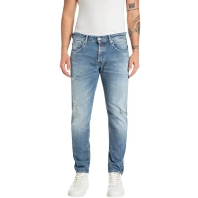 Image of Replay Willbi Pants Jeans Skinny Fit, Men&#039;s, Size: 34x34, Medium blue