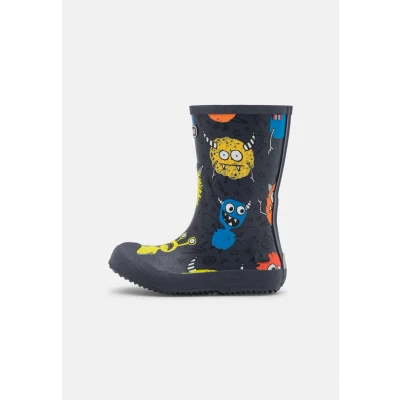 Image of Viking Unisex Kid&#039;s Indie Print Rain Boot, Navy Multi, 0.5 UK