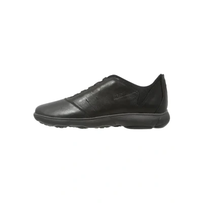 Image of Geox Nebula Slipons, Men&#039;s, Size: 9, Black Leather and textile