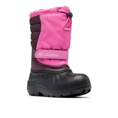 Image of Columbia Youth Powderbug Unisex Snowboard boots for kids, Size: 5, Pink/ice/moon Textile/synthetics