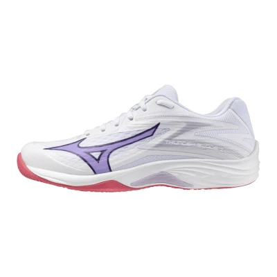 Image of Mizuno THUNDER BLADE Z Volleyball Shoes White/VioletIndigo/CamelliaRos Women Size 5