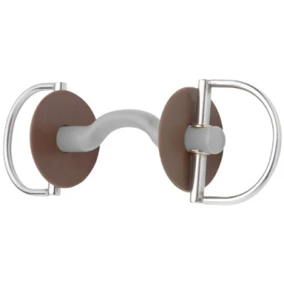 Image of Beris D Ring Snaffle with Tongue Port Soft / 140mm Horse Bits Riding Equestrian