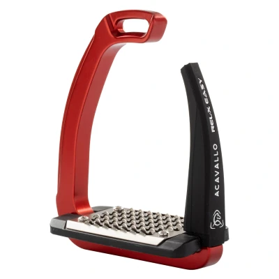 Image of Acavallo Rel X Easy Stirrups, One Size, Red, Set of 2