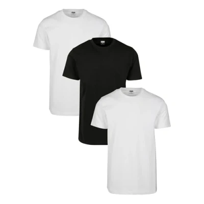 Image of Urban Classics Basic TEE PLUS SIZE 3 PACK Tshirt, Men&#039;s, Size: 4XL, White/white/black