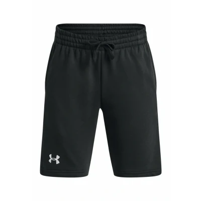 Image of Under Armour Kids Rival Fleece Shorts Bottoms, Black / White, XL