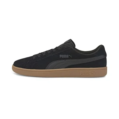 Image of Puma Unisex&#039;s Smash V2 Trainers, Black Black, 10.5 UK