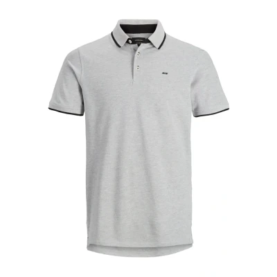 Image of Jack &amp; Jones Jjepaulos Polo shirt, Men&#039;s, Size: XS, Light grey