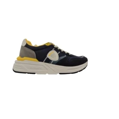 Image of Blauer RAY Trainers, Men&#039;s, Size: 6.5, Beige/yellow Textile/synthetics