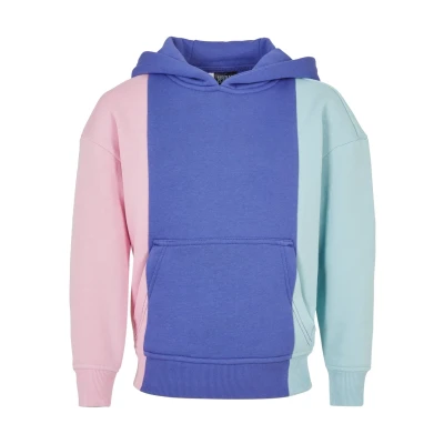 Image of Urban Classics Tripple Hoodie for kids, Size: 13 14y, Girlypink purpleday oceanblue