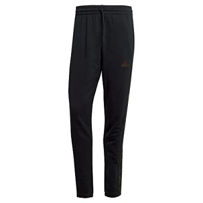 Image of adidas Male Adult Essentials French Terry Tapered Elastic Cuff 3 Stripes Joggers Pants