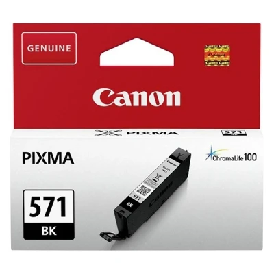 Image of Canon CLI 571BK black ink cartridge (original Canon)