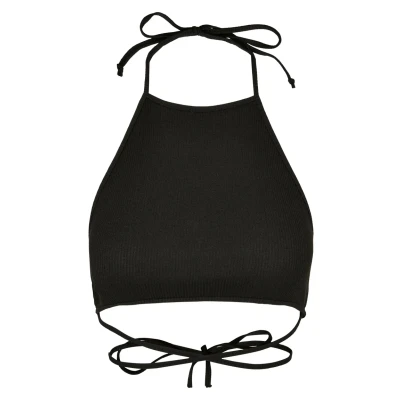 Image of Urban Classics Trapeze Cropped Top, Women&#039;s, Size: 3XL, Black