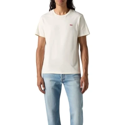 Image of Levi&#039;s Men&#039;s SS Original Housemark Tee T Shirt, Egret, XL
