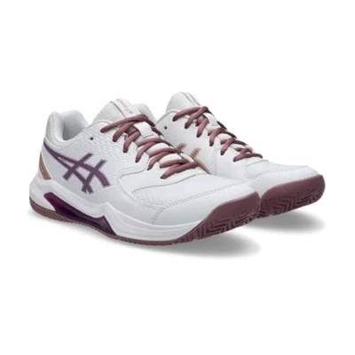 Image of Asics Geldedicate 8 Padel shoes, Women&#039;s, Size: 4.5, White/lilac Textile/synthetics