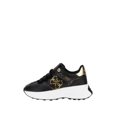 Image of Guess Luckei Trainers, Women&#039;s, Size: 5, Black/brown leather and imitation