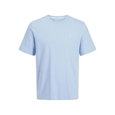 Image of Jack &amp; Jones Jjepaulos TEE CREW NECK NOOS Basic Tshirt, Men&#039;s, Size: Large, Chambray blue