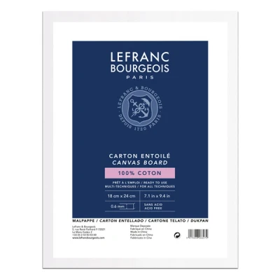 Image of Lefranc and Bourgeois painting board, Cotton, White, 18 x 24 0,6 cm