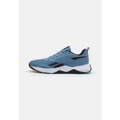 Image of Reebok NFX Trainer Training shoe, Men&#039;s, Size: 6.5, Blue/black/footwear white Textile/synthetics
