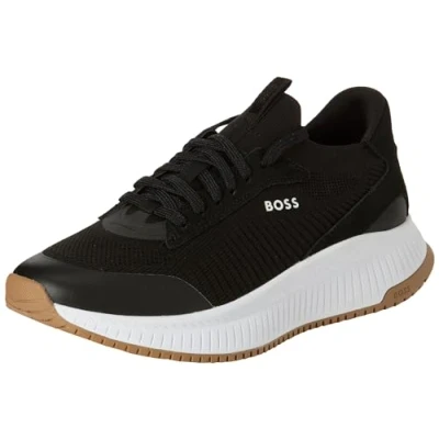 Image of BOSS TTNM EVO Trainers, Men&#039;s, Size: 6, Charcoal Leather and textile