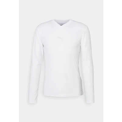 Image of Puma Teamgoal Baselayer TEE Undershirt, Men&#039;s, Size: Large, White/feather gray