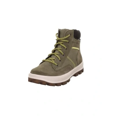 Image of Superfit TEDD Laceup ankle boots for kids, Size: 6, Grün/gelb Leather and textile