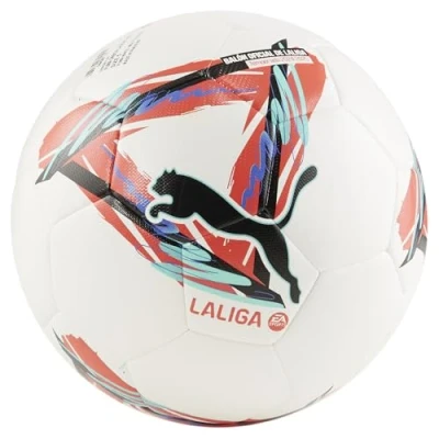 Image of Puma Orbita Laliga Football, Size: 5, White multicolor