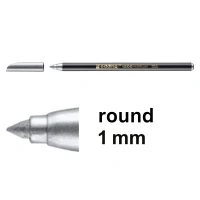 Image of edding 1200 metallic colour pen silver 10 pens round nib 1 3 mm glitter marker for writing, drawing and sketching guests books, card making, DIY photo albums scrapbooking