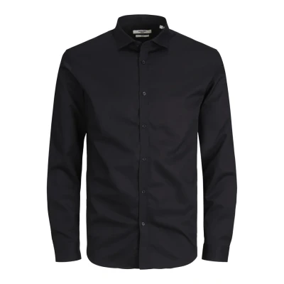 Image of Jack &amp; Jones Premium Jprblacardiff SLIM FIT Shirt, Men&#039;s, Size: XL, Black