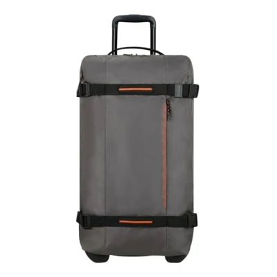 Image of American Tourister Urban Track, Reisetasche mit 2 Rollen, 78.5 cm, 116 L, Schwarz (Asphalt Black), Grey (Dark Grey), M (68 cm 84 L), Duffel bag with wheels