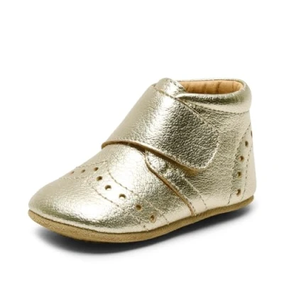 Image of Bisgaard Petit Unisex First shoes for kids, Size: 7K, Gold Leather