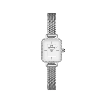 Image of Daniel Wellington Quadro MINI Lumine Bezel Watch silvercoloured, Women&#039;s, Size: One Size, Silver coloured
