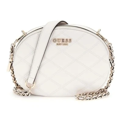 Image of Guess Tamsin Double ZIP Crossbody Across body bag, Women&#039;s, Size: One Size, Off white