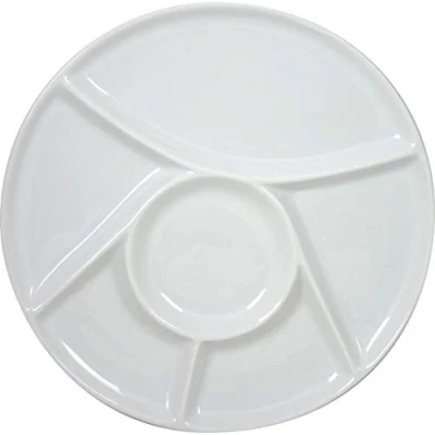 Image of Cosy &amp; Trendy Divider Plate (Fondue, Tapas, BBQ) 6 Compartments ø 23.5 cm