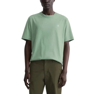 Image of Marc O&#039;Polo Short Sleeve LOGO Print Crewneck Basic Tshirt, Men&#039;s, Size: Small, Luscious moss
