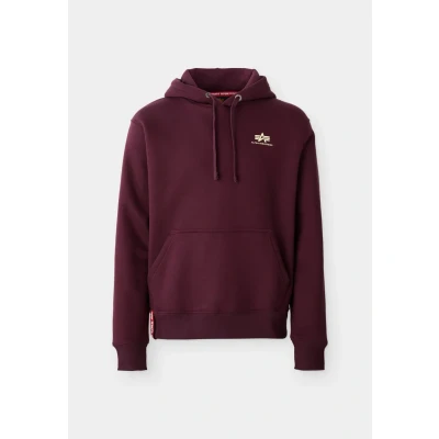 Image of Alpha Industries Hoodie Small LOGO Hoodie, Size: XXL, Dark cherry