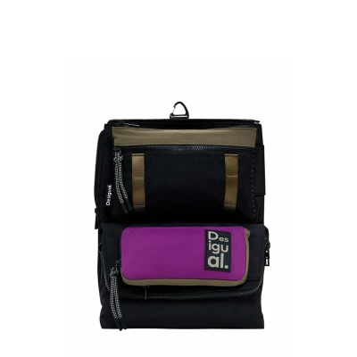 Image of Desigual Modular Nylon BAG Rucksack, Women&#039;s, Size: One Size, Black
