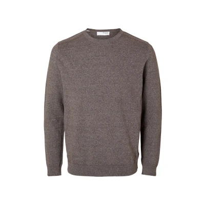 Image of Selected Homme Slhberg CREW NECK Jumper, Men&#039;s, Size: Large, Grey