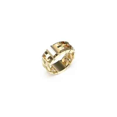 Image of Guess Vegas Ring goldcoloured, Men&#039;s, Size: V, Gold coloured