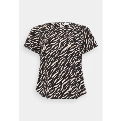 Image of ONLY Carmakoma Carvica Print Tshirt, Women&#039;s, Size: 16, Black
