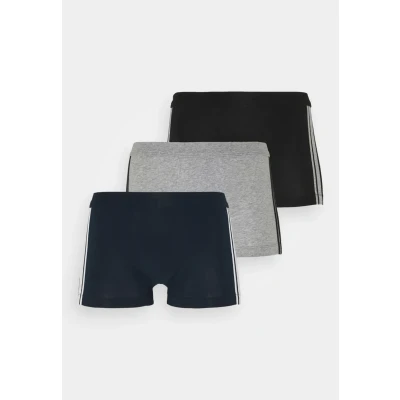 Image of Schiesser 3PACK Shorts Organic Cotton Softbund 95/5 Stretch Pants, Men&#039;s, Size: Small, Dark blue/grey/black