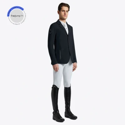 Image of Cavalleria Toscana Mens R Evo Light Tech Knit Zip Riding Jacket Navy IT44 UK28 FR36 Equestrian Show Horse